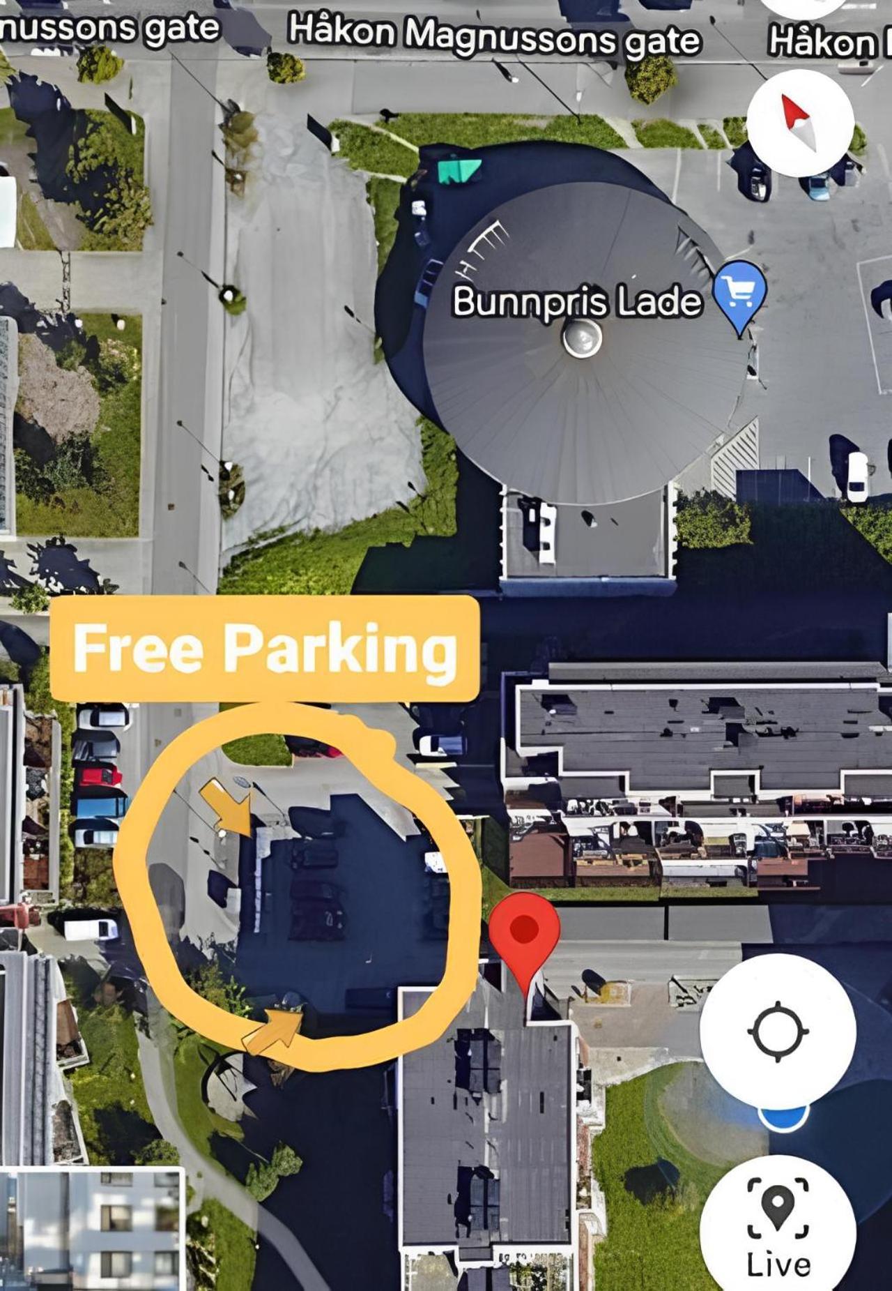 Moon Apartment Near The Centre ! Free Parking Available ! Trondheim Exteriér fotografie